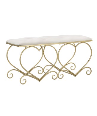 HEART CREAM BENCH