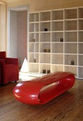 LOOP BENCH WITH SERRALUNGA LACQUERED LED LIGHT