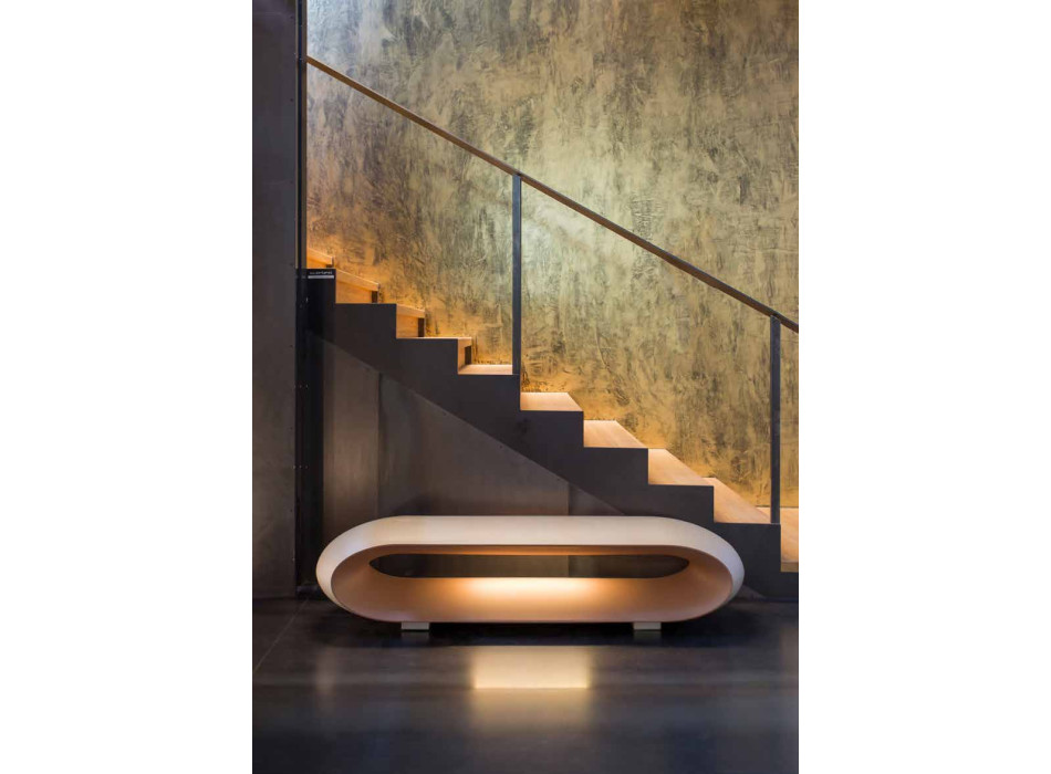 LOOP BENCH WITH LED LIGHT SERRALUNGA