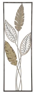 IRON AND WOOD LEAVES PANEL -A-