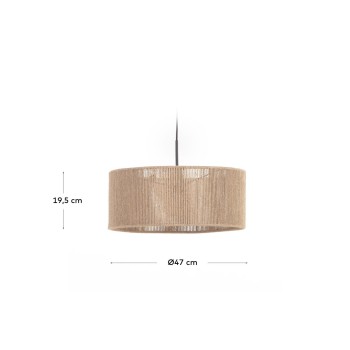 Lampshade for Crista pendant lamp in jute Crista suspension in jute