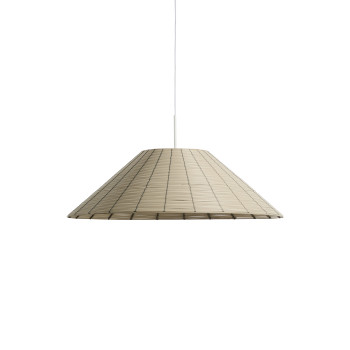 Saranella outdoor ceiling lamp shade in light grey synthetic rattan Ø 70 cm