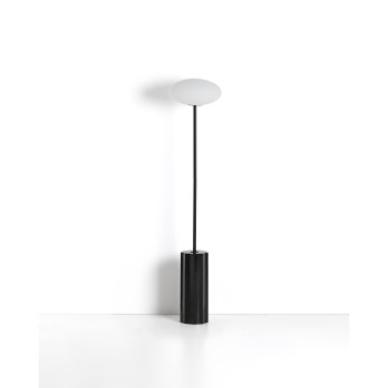 Idela floor lamp in smoked glass and black marble
