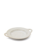 Zunel beige ceramic flat plate