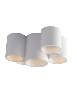 WHITE TUBULAR BANJIE CEILING LAMP 5XGU10 29.6X20X14CM