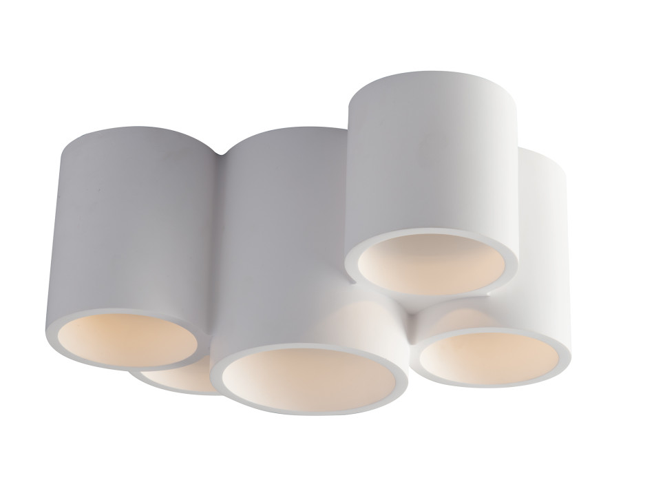 WHITE TUBULAR BANJIE CEILING LAMP 5XGU10 29.6X20X14CM