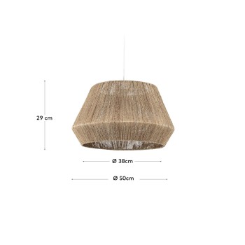 Crismilda ceiling lamp made of 100% jute with a natural finish, Ø 50 cm