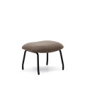 Belina footstool in light brown chenille and steel with black finish FSC 100%