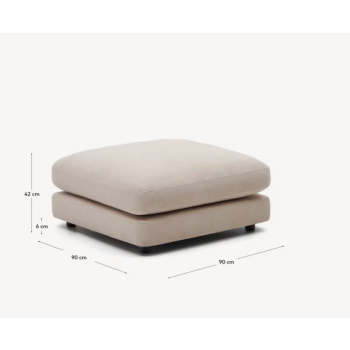 Gala footstool white 90 x 90 cm