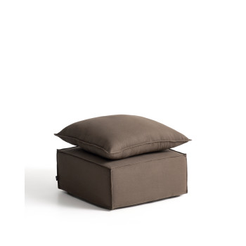 Anarela footstool with removable cover and linen cushion