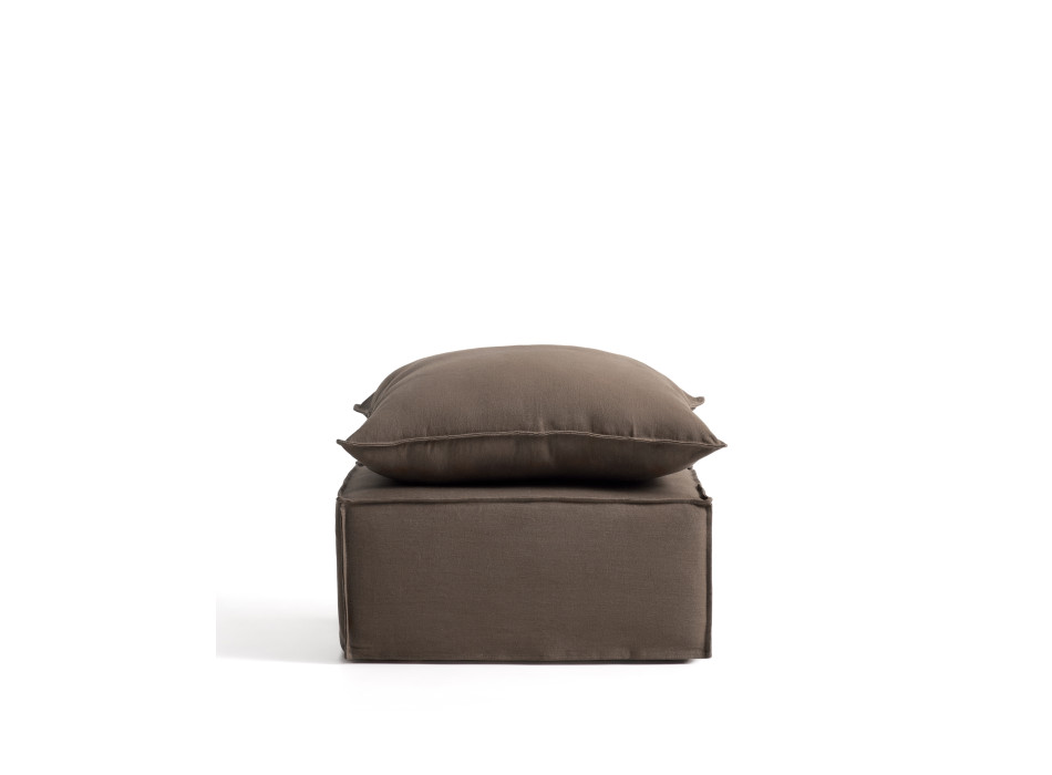 Anarela footstool with removable cover and linen cushion