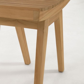 Vicentina footstool in solid teak wood