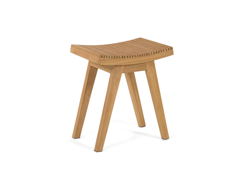 Vicentina footstool in solid teak wood