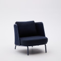 Sedalis outdoor armchair in aluminum and blue rope