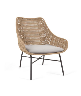 Abeli armchair in beige rope