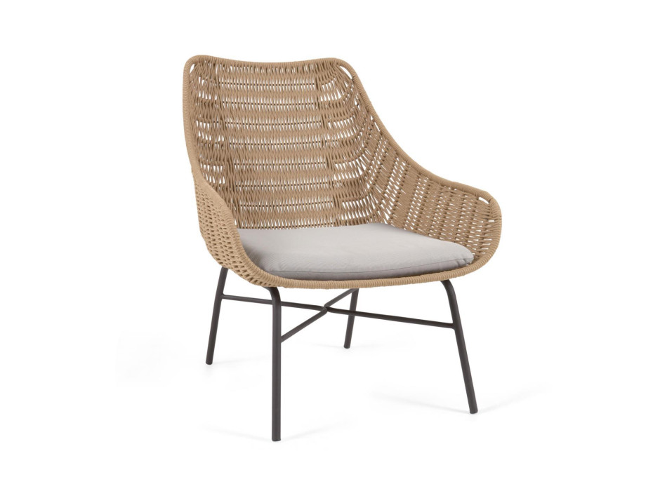 Abeli armchair in beige rope