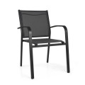 Sullivan stackable anthracite aluminum armchair cm61x56h43/60/84