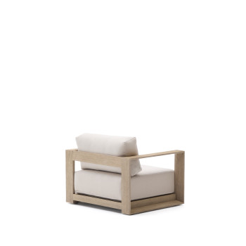 Amber armchair in solid acacia wood with a light finish FSC 100%