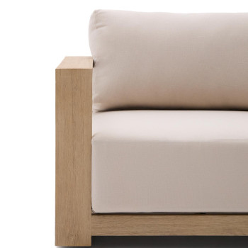 Amber armchair in solid acacia wood with a light FSC 100% finish