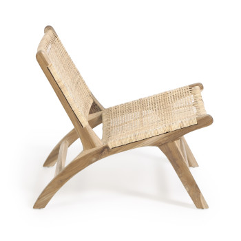 Beida armchair in solid teak wood