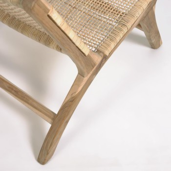 Beida armchair in solid teak wood