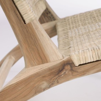 Beida armchair in solid teak wood