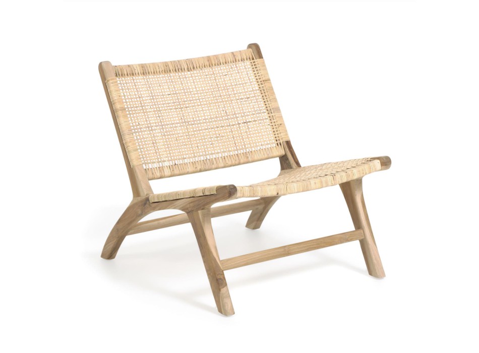Beida armchair in solid teak wood