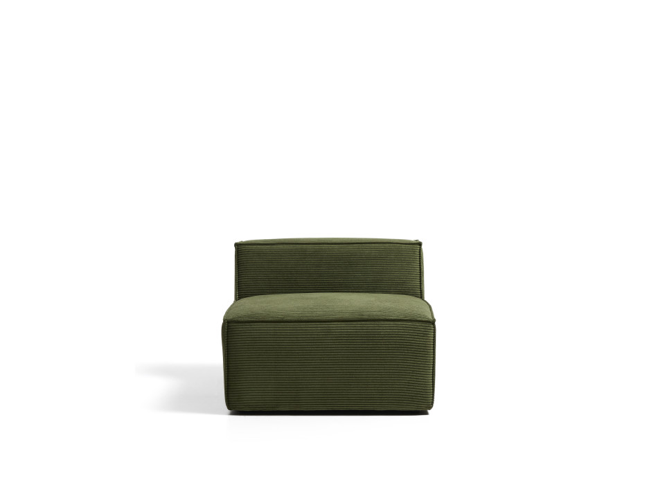 Blok armchair in thick green corduroy, 90 cm FSC Mix Credit