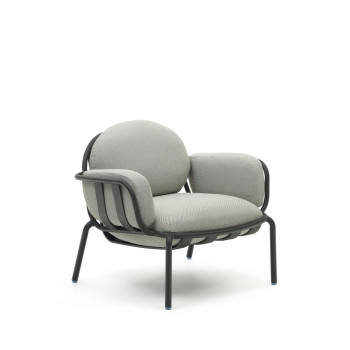 Joncols outdoor armchair in painted aluminum