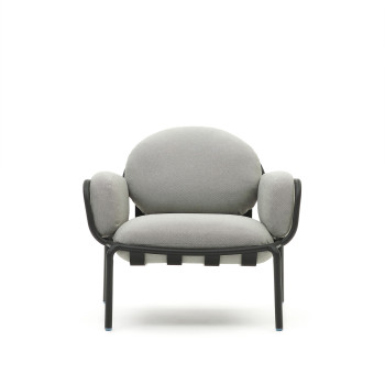 Joncols outdoor armchair in painted aluminum
