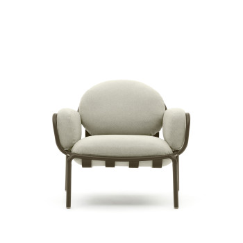 Joncols outdoor armchair in painted aluminum