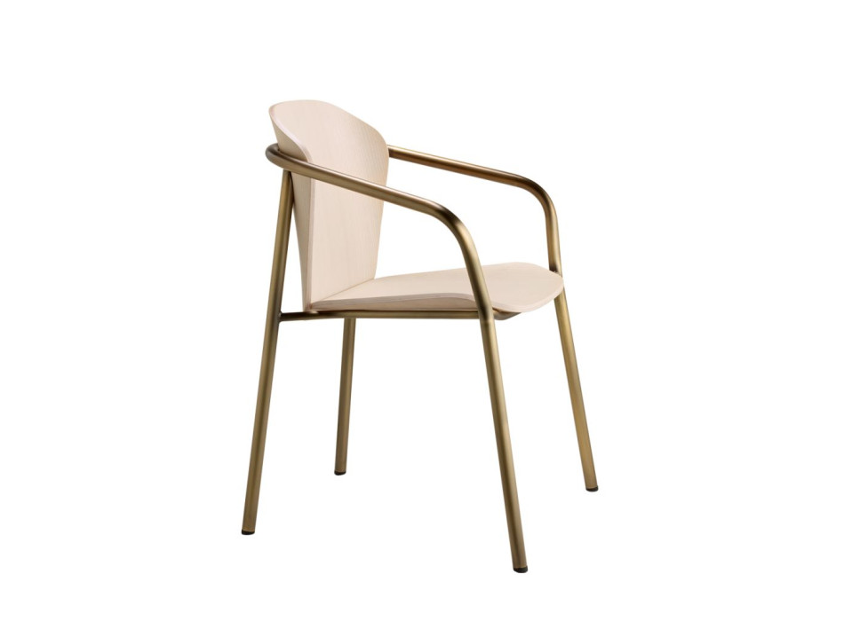 Armchair FINN METAL WOOD ART - SCAB