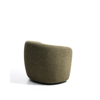 Odenia swivel armchair in micro bouclé