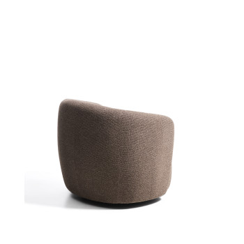 Odenia swivel armchair in micro bouclé