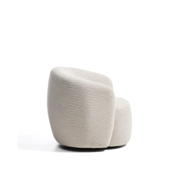 Odenia swivel armchair in micro bouclé