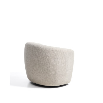 Odenia swivel armchair in micro bouclé