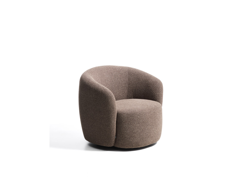 Odenia swivel armchair in micro bouclé