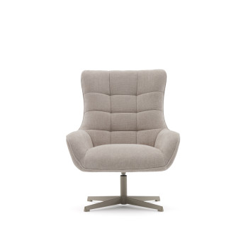Teryl chenille swivel armchair
