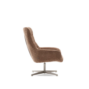 Teryl chenille swivel armchair