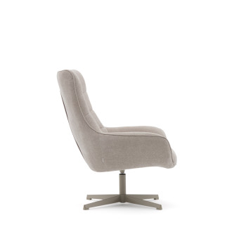 Teryl chenille swivel armchair