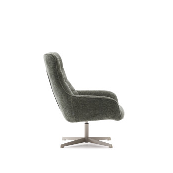 Teryl chenille swivel armchair