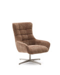 Teryl chenille swivel armchair