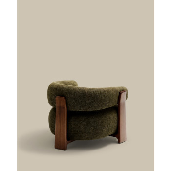 Granite chenille armchair