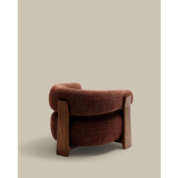 Granite chenille armchair