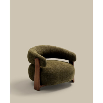 Granite chenille armchair