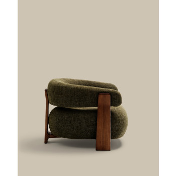 Granite chenille armchair