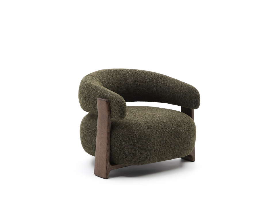 Granite chenille armchair