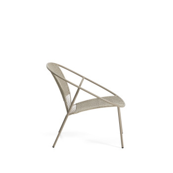 Atrani stackable armchair in galvanized steel and rope