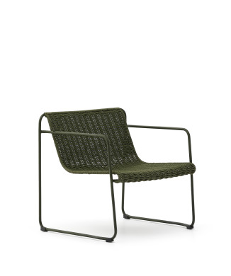 Maurina stackable armchair in galvanized steel