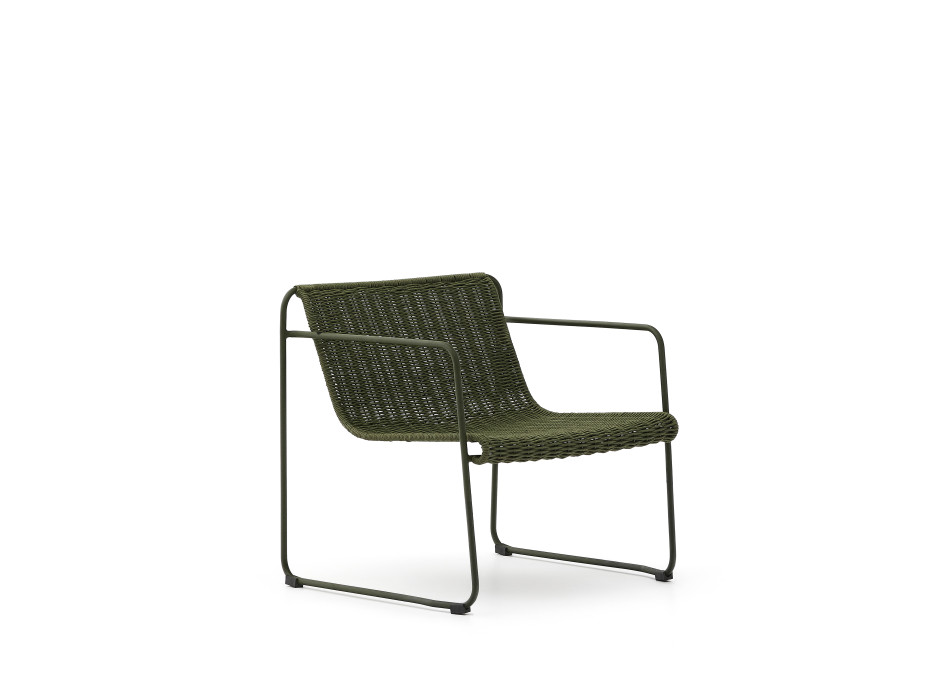 Maurina stackable armchair in galvanized steel